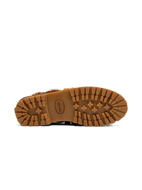 Mocassini da donna Cruise in camoscio cerato marrone con lacci da trekking Golden Goose | GWF01048.F008192.55372LIGHT BROWN